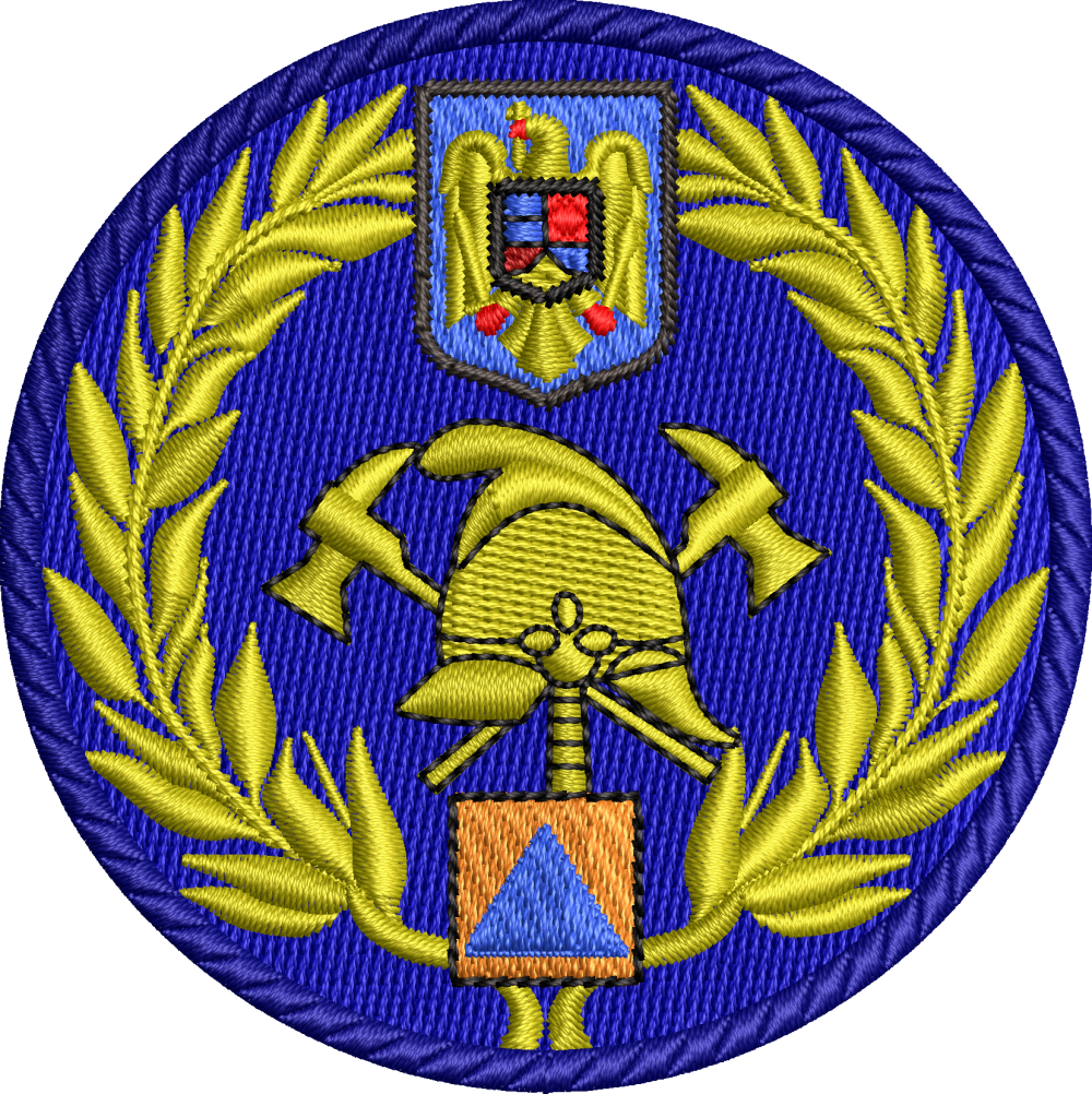 Emblema coifura SVSU brodata - ALBASTRA